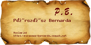 Pórszász Bernarda névjegykártya